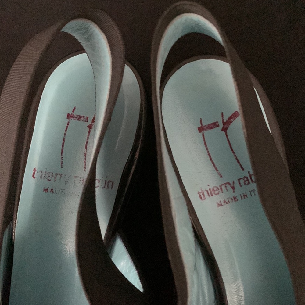 thierry rabotin Leather Elastic Fabric Wedges - Picture 5 of 8